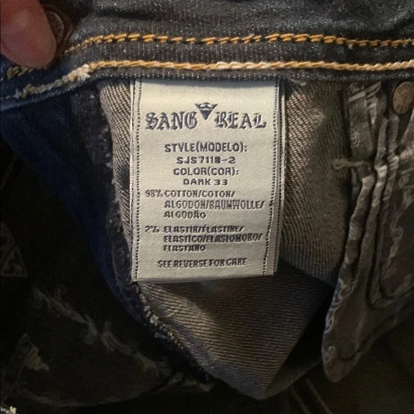 Grace Blue Cropped jeans skirt with Distressed Wash - Picture 2 of 10